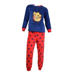 Pyjama Gar&ccedil;on Licence : Mickey, Looney Tunes, Age De Glace, Minions, Peppa Pig En Coton Ultra Confort Le Roi Lion Hs7441 Marine - Neuf