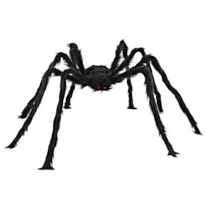 Toile d'araign&eacute;e - TD&reg; - Grande araign&eacute;e en peluche - 125 cm - Glowing Spider - Halloween - Neuf