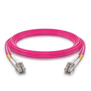 OM4 LC to LC Duplex Fiber Patch Cable 3m(10ft),50/125 Multimode UPC Polish LSZH,Application for 10G SFP+,QSFP+,Media Converter,5-Year Warranty - Neuf