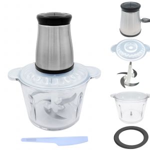 Alimentatrice, hachoir &eacute;lectrique pour nourriture, petit moulin &eacute;lectrique pour la transformation de la viande, adapt&eacute; aux noix, viande, oignon, ail, aliments pour b&eacute;b&eacute;s - Neuf