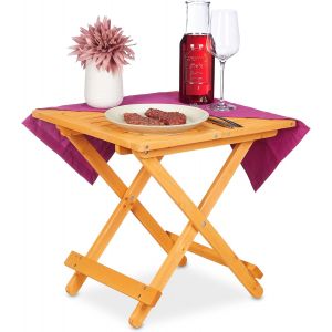 Ulteronixshop-Table Pliante En Bois, Pour Salon, Balcon Et Terrasse, Robuste, Console, Hlp : 50 X 50 X 50 Cm, Nature - Neuf
