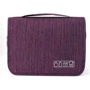 MAA-Sac de Toilette Suspendu de Voyage, Sac de Toilette imperméable à l'eau pour Hommes, Femmes Voyage d'affaires Sac de Toilette Pliable Rasage Salle de Bain Makeup Pack (Violette) - Neuf