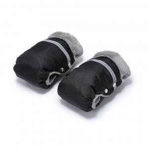 Gants De Poussette Noirs, Moufles Coupe-Vent Et Imperméables Pour Bébé, Gants De Protection Doux Et Chauds Pour Poussette Et Vélo - Neuf