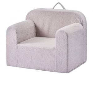 Fauteuil Pour Enfants Confortable-Duoku-Canap&eacute; Pour Tout-Petits-Chaise En Mousse Avec Accoudoirs Et Poign&eacute;e-Gris - Neuf