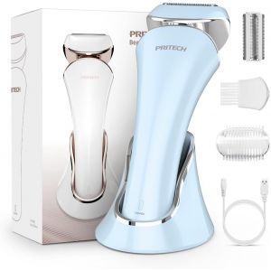 Oayew-Rasoir &Eacute;lectrique Pour Femme - Sans Douleur - Rechargeable - Pour &Eacute;pilation Des Jambes Et Des Aisselles - Sans Fil (Bleu) - Neuf