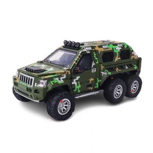 Baby Car Toy Inertia Model Vehicle 1:24 Die-Cast Alloy Car Educational Toy Realistic Pullback Toy For Children Boy Gift Camouflage Green-L'or Noir - Neuf