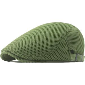 Kalanka-Casquettes Plate Pour Homme, Chapeau D'été En Maille Respirante Vintage Gatsby Casquette De Bérets, Beret Réglable Ivy Hat Hommes Ou Femmes, Gavroche Newsboy Flat Cap Ete - Neuf