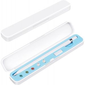 &Eacute;tui de Transport Portable Compatible avec Apple Pencil Pro, Pencil (USB-C), Pencil (2e / 1re G&eacute;n&eacute;ration), Accessoires Stylet Bo&icirc;te de Rangement &Eacute;tui Pencil, Bleu - Neuf