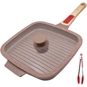 Subzonal-Po&ecirc;le Grill En C&eacute;ramique Avec Couvercle, 26 Cm Po&ecirc;le &Agrave; Griller Avec Poign&eacute;e Amovible Antiadh&eacute;sive Tous Feux Dont Induction - Neuf