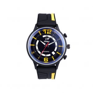 Montres-Bracelets A Quartz Avec Bracelet En Silicone Pour Hommes (Jaune) - Neuf