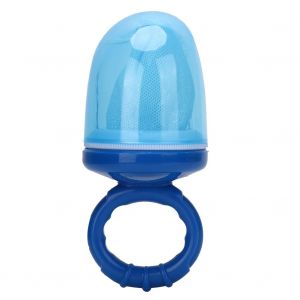 Sac A Tetine En Filet, Jouets A Macher Pour Bebe, Distributeur De Nourriture, Jouets Unisexes Pour Bebe (Bleu) - Neuf