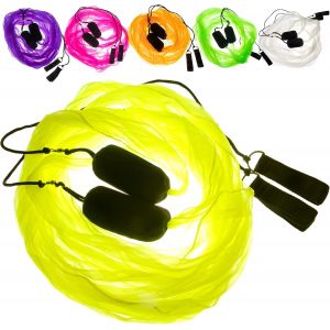 Mdy-Set Di Scarf Bolas Flag Poi - Pratique De Jonglage - Soft-Pois - Spiral Pois Kit Avec Vidéo D'apprentissage En Ligne (Jaune) - Neuf