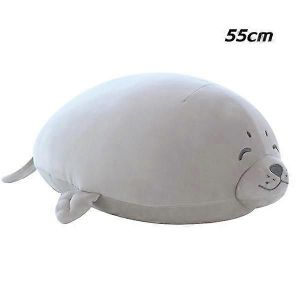 Peluche phoque avec version Q, jouet animal en peluche, oreiller de couchage, gris, 35 cm - Neuf