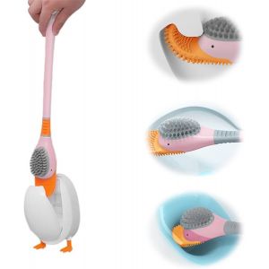 2 Pi&egrave;ces Brosse Toilettes WC Brosse WC Suspendu,Brosses WC et Supports Diving Duck Toilet Brush,Brosse de Toilette en Forme de Canard pour M&eacute;nage des Toilettes(Bleu) - Neuf