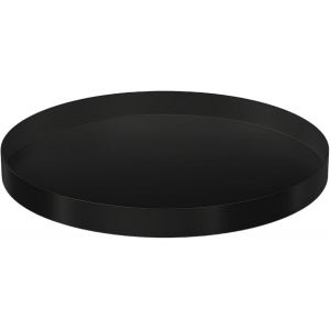 Mevronisshop-Plateau Rond En M&eacute;tal - 20 Cm - Noir Mat - Plateau De Service - Assiette D&eacute;corative Pour Caf&eacute;, Bar Et Maison - Neuf