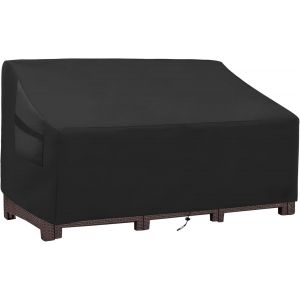 Housse De Protection Imperméable Pour Canapé De Jardin En Tissu Oxford 420d Avec Cordon De Serrage Et Sac De Rangement Noir 224 X 83 X 84 Cm - Neuf