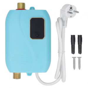 HJLIAN Mini chauffe-eau electrique 3500 W, chauffage rapide, instantane, pour salle de bain, cuisine, norme UE 220 V, bleu - Neuf