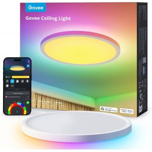 Subzonal-Plafonnier Led Rgbic, Plafonnier Intelligent 30cm, 2400lm 2200-6500k Lampe De Plafond Avec 16 Millions De Couleurs Diy, Luminaire Encastr&eacute; Pour Chambre &Agrave; Coucher, Salon, Couloir, Cuisine - Neuf