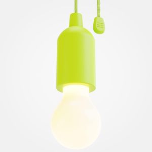 Lampe LED à piles Vert-Pull Light 1 W avec interrupteur à tirette et piles-Lampe LED sans fil blanc chaud-Lumière mobile idéale pour le jardin,la tente,la garde-robe,les fêtes - Neuf
