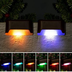 Lot De 16 Lampes Solaires D'extérieur (Changement De Couleur), Lampes Solaires Led Étanches Pour Escaliers, Marches, Clôtures, Jardins, Terrasses Et Allées. - Neuf