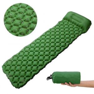 Matelas De Sol Ultraléger Avec Oreiller Intégré,Matelas De Camping Gonflable Pour La Randonnée,Les Voyages Et La Randonnée,Tapis De Camping Compact Et Portable - Neuf