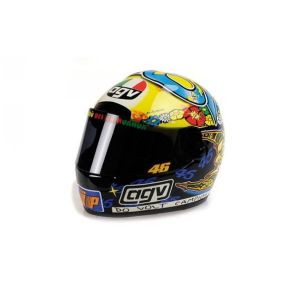Valentino Rossi Casque R&eacute;plique Miniature 1:5 Mini Casque &iquest;Vr46 Motogp_Gp Jacarepagua' 1999, Unisexe - Neuf