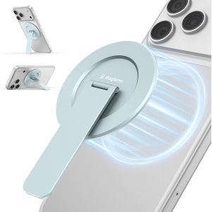 JGD-Support magn&eacute;tique de t&eacute;l&eacute;phone pour Mag-Safe, Ultra Fin, &agrave; Clipser - Angle r&eacute;glable &agrave; 180 &deg; - Amortissement - Poign&eacute;e de t&eacute;l&eacute;phone Portable - Bleu - Neuf