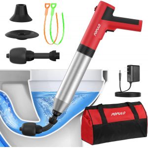 VornixorSarlshoplectrique D&eacute;boucheur &agrave; Ventouse, D&eacute;boucheur de toilettes &eacute;lectrique Swift haute pression, Air Comprim&eacute; D&eacute;boucheur de canalisations pour Toilette, WC, bain, lavabo, douche - Neuf