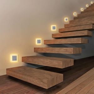 Subzonal-3w Applique Encastr&eacute;e Led Blanc Chaud Luminaire Escalier Spot Led Encastrable Eclairage D&iquest;Escalier 4pcs - Neuf