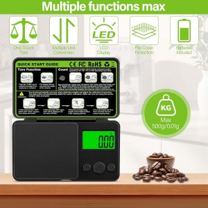 Balance De Precision 1000g/0.01g,Petit Balance De Bijoux Balance De Cuisine De Haute Pr&eacute;cision,Balance De Poche Avec &Eacute;cran Lcd R&eacute;tro&eacute;clair&eacute; Et 7 Unit&eacute;s,Balance Num&eacute;rique Avec Fonction De Tare - Neuf