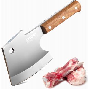 Feuille De Boucher 15cm,0.7kg Couteau Hachoir Lourd Forg&eacute; &Agrave; La Main,Couteau De Boucher En Forme De Hache,Extra-&Eacute;pais 5 Mm - Neuf