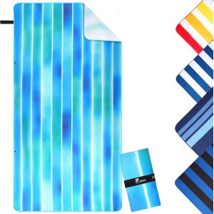 Serviette De Plage Xxl |90x180cm| Serviette Microfibre,Serviettes Est Compacte Et R&eacute;sistante Au Sable,&Eacute;g&egrave;re Et &Agrave; S&eacute;chage Rapide Adapt&eacute;e &Agrave; La Plage,Salle De Sport,Voyages (Brume&bleue,180x90cm) - Neuf