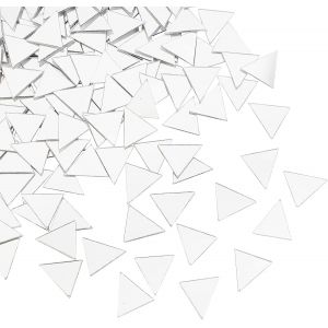 Trahoo-200pcs 19mm Carreaux De Miroir Mini Triangle Carreaux De Mosaïque Décoratifs Auto-Adhésifs Stickers Muraux Pour La Décoration De La Maison Fabrication Artisanale - Neuf