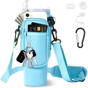 ERYI-Sac Pour Stanley Cup 1,2 L / 40 Oz Stanley Cup, Sac De Transport Avec Compartiment Pour Téléphone Portable, Mousqueton Et Bandoulière Réglable, Pour Les Voyages, La Randonnée, La Course À - Neuf