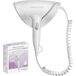 Proficare Pc-Ht 3044, Sèche-Cheveux Mural, 2 Niveaux De Température Et De Puissance, 1800 Watts, Câble Spirale Extra Long Cool Shot Avec Arrêt De Sécurité, Blanc - Neuf