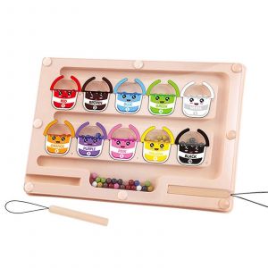 Jouet &Eacute;ducatif De Labyrinthe Magn&eacute;tique, Jeu De Tri De Couleurs Avec Perles Ambulantes, Cadeaux D'anniversaire Pour Enfants, Apprentissage Pr&eacute;coce Stimulant-Num&eacute;ros De Couleur - Neuf