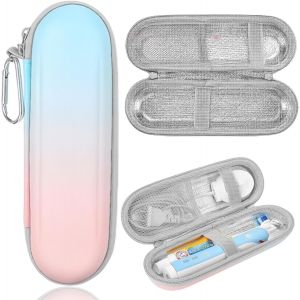Étui Voyage Brosse Dents Électrique,Etui Brosse Dent Electrique Oral-B/Pro,Etui Brosse A Dent Electrique,Facile À Transporter (Dégradé De Couleur Bleu-Rose) - Neuf