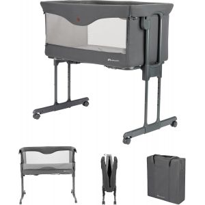 Ulteronixshop-Amara, Lit B&eacute;b&eacute;, 0-6 Mois, 0-9 Kg, Berceau, Lit Et Berceau 2-En-1, Pliage Compact En 3 Secondes, Facile &Agrave; Transporter, Sac De Voyage Pratique, Tinted Graphite - Neuf