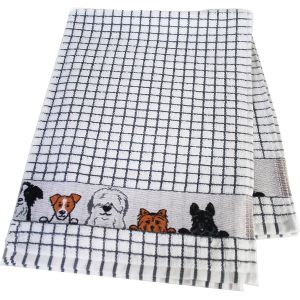 Torchon Poli-Dri, Coton, Gris, Taille Unique[Gra12923] - Neuf