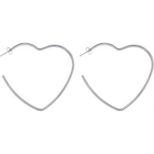 Kal-Boucle D'oreille Femme Créoles En Forme Étoile/Coeur/Demi Cercle/Anneaux Double Bijou En Acier/Plaqué Or - Neuf