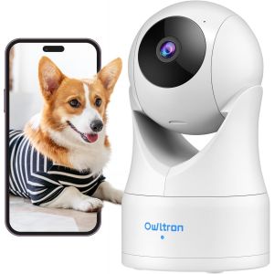 2.4g Panoramic Indoor Security Camera For Baby Monitor - Dog Security Camera With 360° Rotating View, Two-Way Audio, Intelligent Detection, Night Vision - Neuf