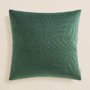 Cauc-Housse De Coussin Feel 45 X 45 Cm Taie D'oreiller Pour Coussins Canap&eacute; Avec Fermeture &Eacute;clair Invisible Velours Vert Fonc&eacute;, 1 Pi&egrave;ce - Neuf