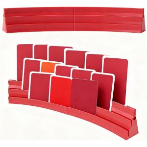 Mevronisshop-Lot De 4 Porte-Cartes Enfant Rouge | Support De Jeu Anti-D&eacute;rapant Pour, Jeux De Soci&eacute;t&eacute; & Cartes Strat&eacute;giques &iquest; Design Empilable Gain De Place 70% + Capacit&eacute; 8 Paquets - Neuf