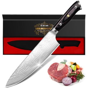 Mevronisshop-Couteau Cuisine Professionnel Cadeaux Pour Hommes No&euml;l, Cadeau Papa&iquest;Ensemble De Couteaux, Couteau Japonais, Acier Inoxydable Allemand, Manche En Bois, Cadeaux De No&euml;l Pour Cuisine, Resta - Neuf
