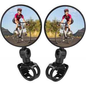 Lot De 2 Rétroviseurs De Vélo, Réglables À 360°, Universels, Antichoc, Grand Angle, Pour Guidon De Vtt - Neuf