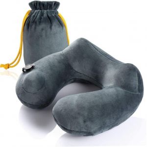 Trahoo-Oreiller De Voyage Avec Support Pour Le Menton ¿ Soutien La Tête, Le Cou Et Le Menton Pour Un Maximum De Confort En Position Assise - Neuf