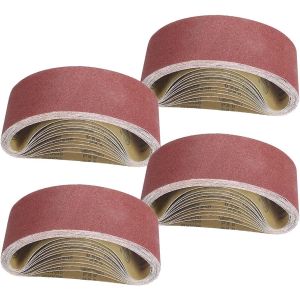 20 Pièces Bande Aonceuse 75x457,Papier De Verre Pour Ponceuses À Bandes Abrasives,Oxyde D'aluminium Papier De Verre,Métaux,Ponçage,Polissage,Enlever Rouille,4 X Grain 80/120/150/240/400 - Neuf