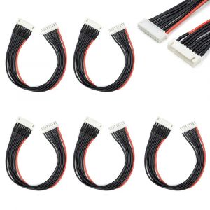 Lot de 5 rallonges de prise d'&eacute;quilibre JST-XH 6S 7 broches 200 mm pour batterie LiPo 22 AWG en silicone (6S) - Neuf