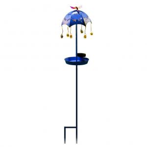 Hjlian Lampes Solaires D'exterieur Pour Allee, Parapluie En Fer Forge, Mangeoires A Oiseaux En Forme De Goutte De Pluie, Eclairage De Jardin, Decoration De Patio - Neuf