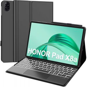 Clavier Avec Touchpad Pour Honor Pad X8A 11"" 2024, Azerty Français Clavier Retroilluminata Bluetooth Magnétique Détachable Avec Trackpad Pour Tablette Honor Pad X8A 11 Pouces 2024, Noir[Z1519] - Neuf